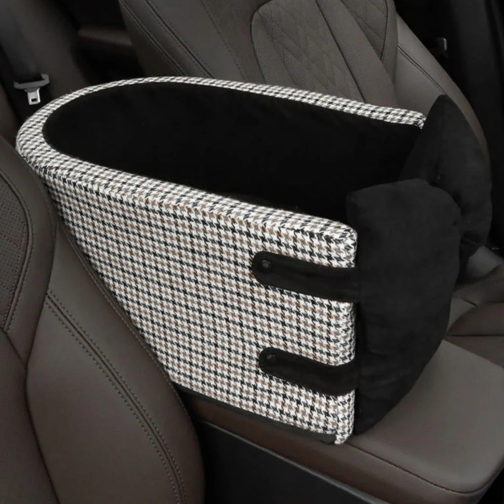 Travel Car Seat for Dogs and Cats – Houndstooth Pattern
