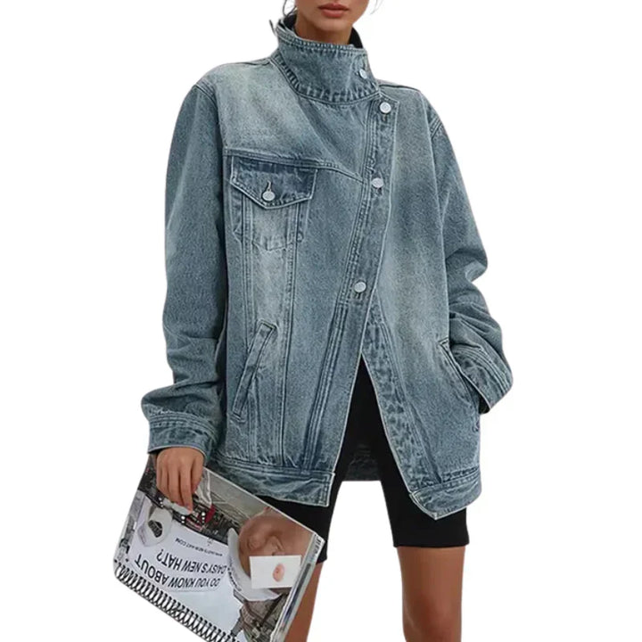 Kiara – Asymmetric Urban Denim Jacket