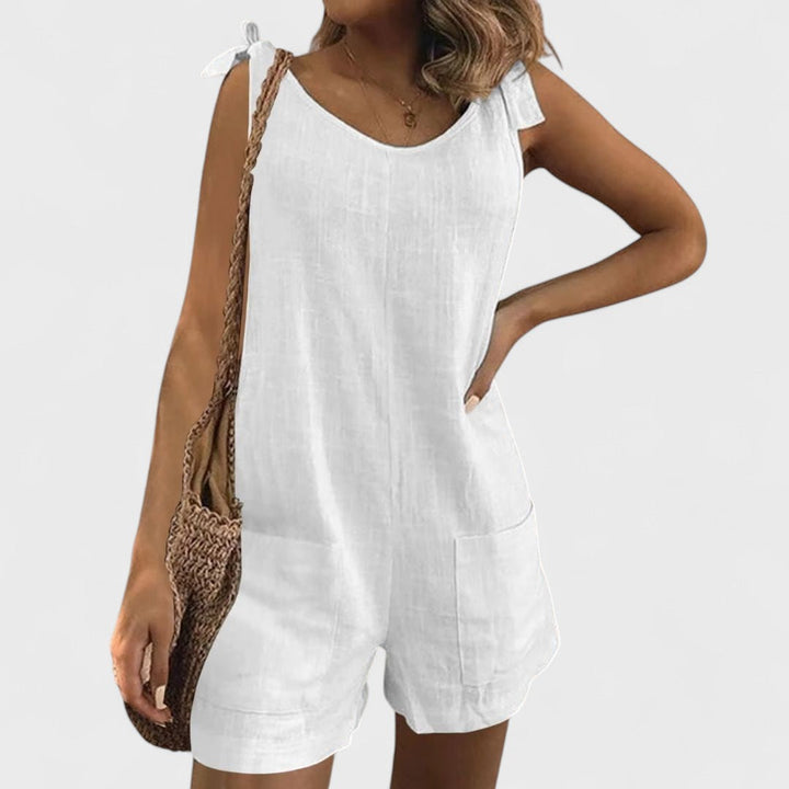 Sadhbh – Short Playsuit with Shoulder Ties