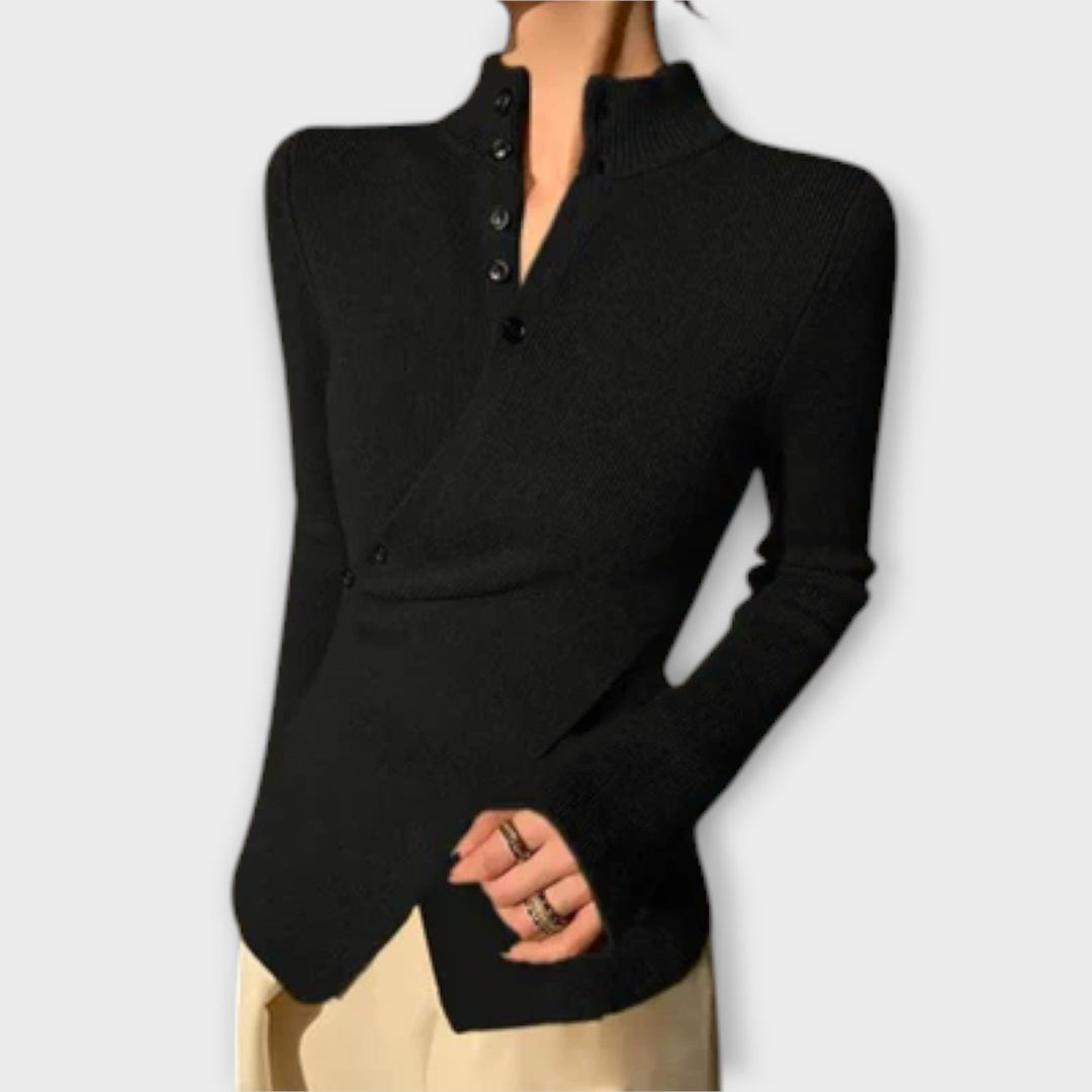 Michiko – Elegant Slim-Fit Knit Top