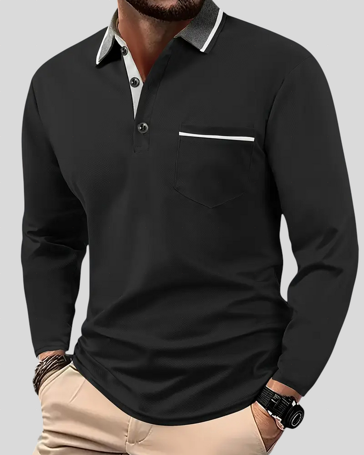 Eoin – Classic Long-Sleeve Polo Shirt