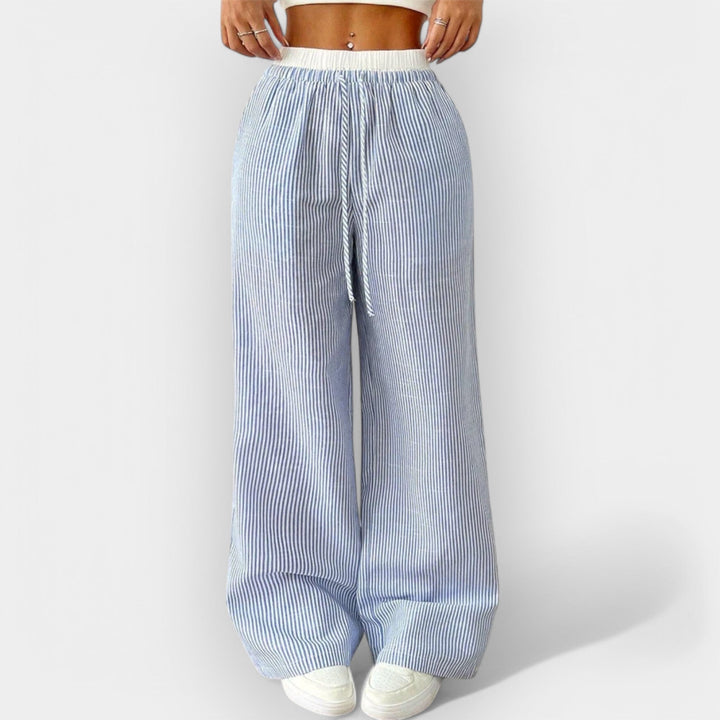 Órla – Striped Wide-Leg Trousers