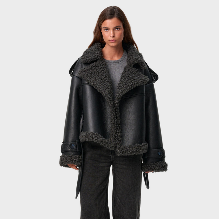 Aoife – Belted Sheepskin Coat