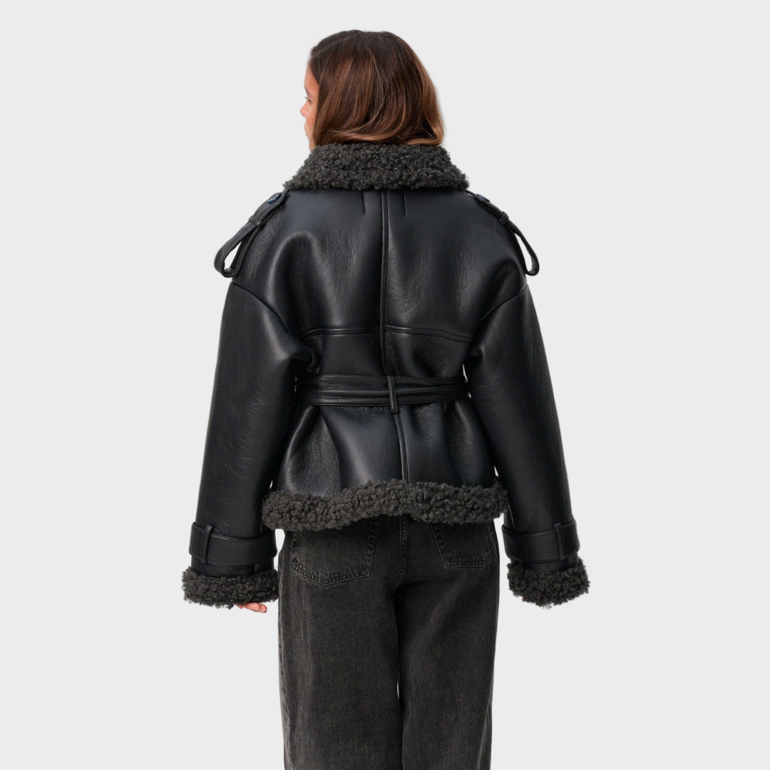 Aoife – Belted Sheepskin Coat