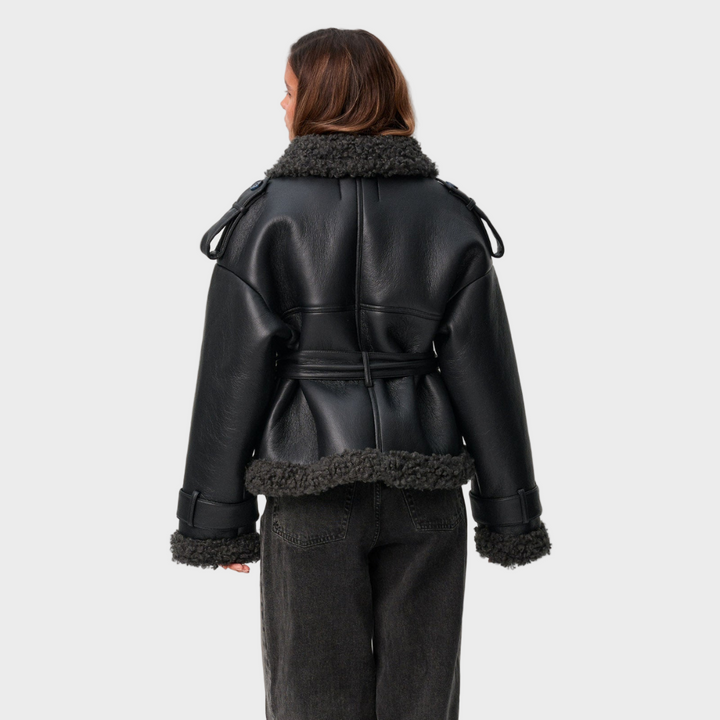 Aoife – Belted Sheepskin Coat