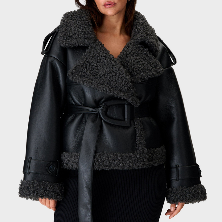 Aoife – Belted Sheepskin Coat