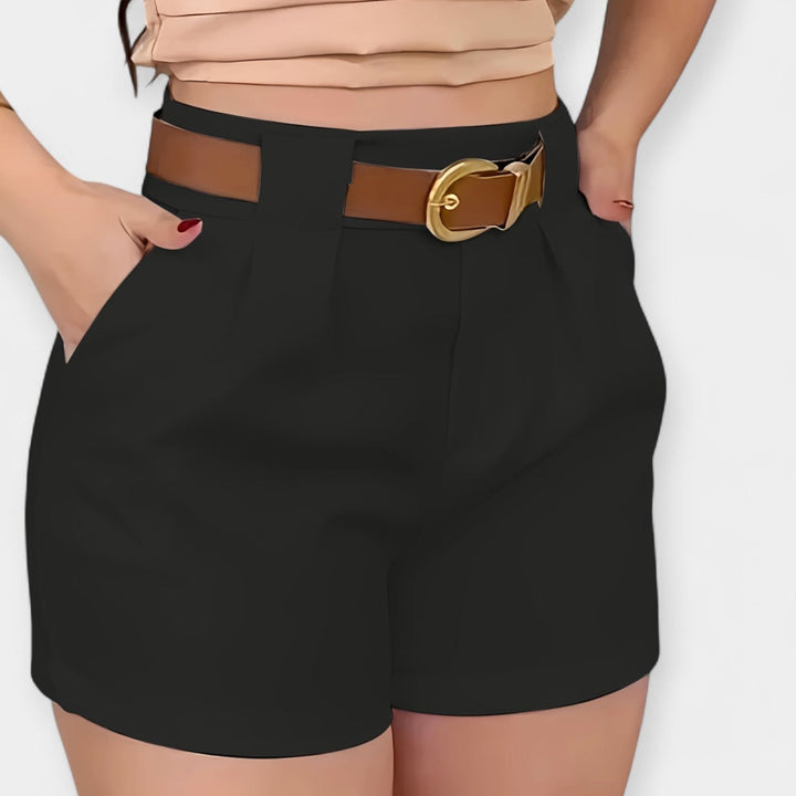 Méabh – High-Waisted Pleated Shorts