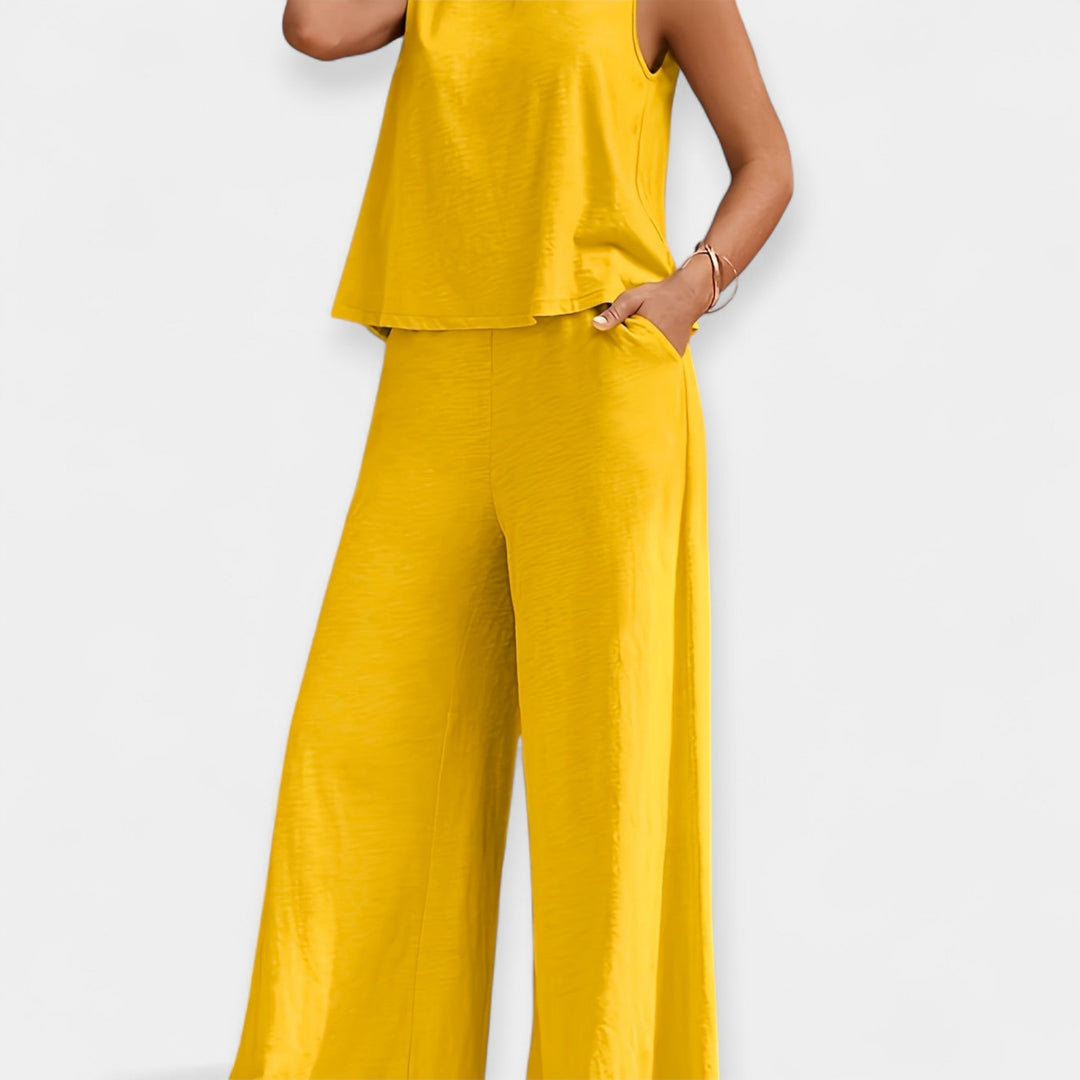 Aoibhinn – Cami Top and Wide Trousers Set