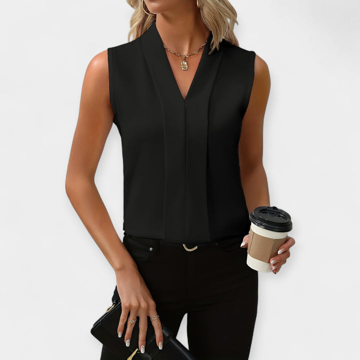 Marta – Classic Sleeveless Blouse