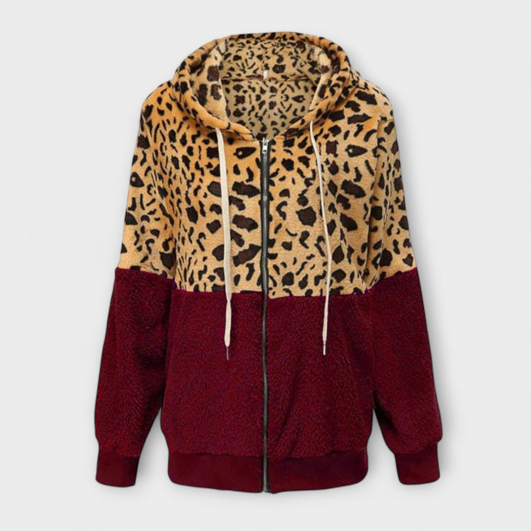 Sadhbh – Leopard-Print Fleece Hoodie