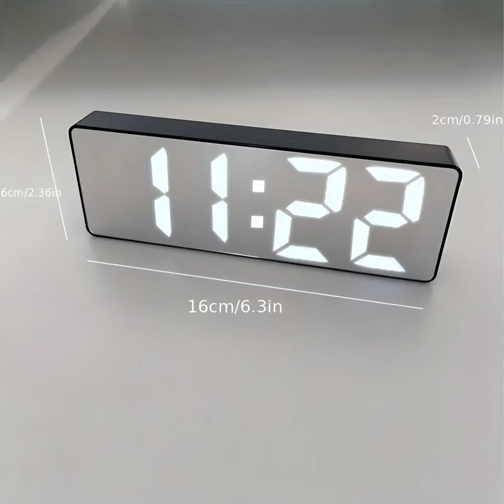 Digital Mirror Alarm Clock with LED Display