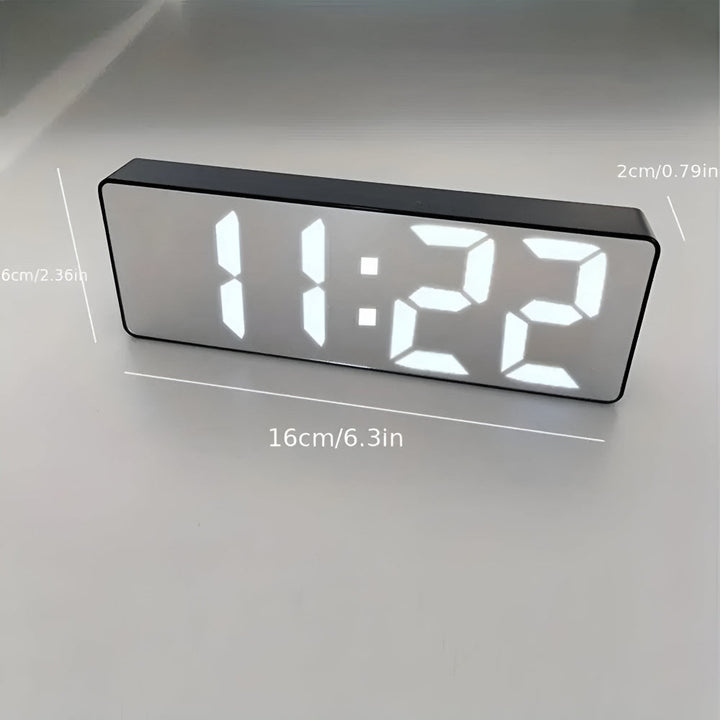 Digital Mirror Alarm Clock with LED Display