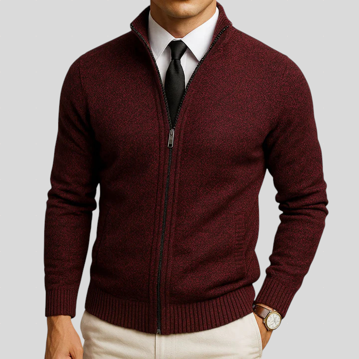Declan – Cardigan with Zip Fastening