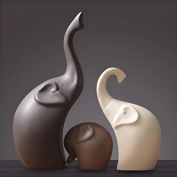 Ceramic Elephant Figurines (Family)