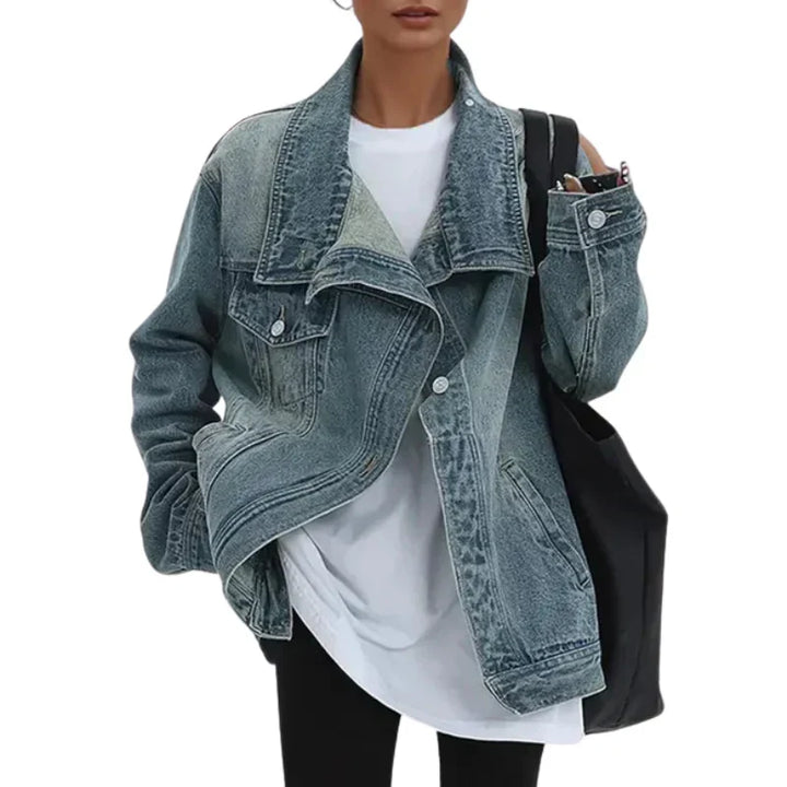 Kiara – Asymmetric Urban Denim Jacket