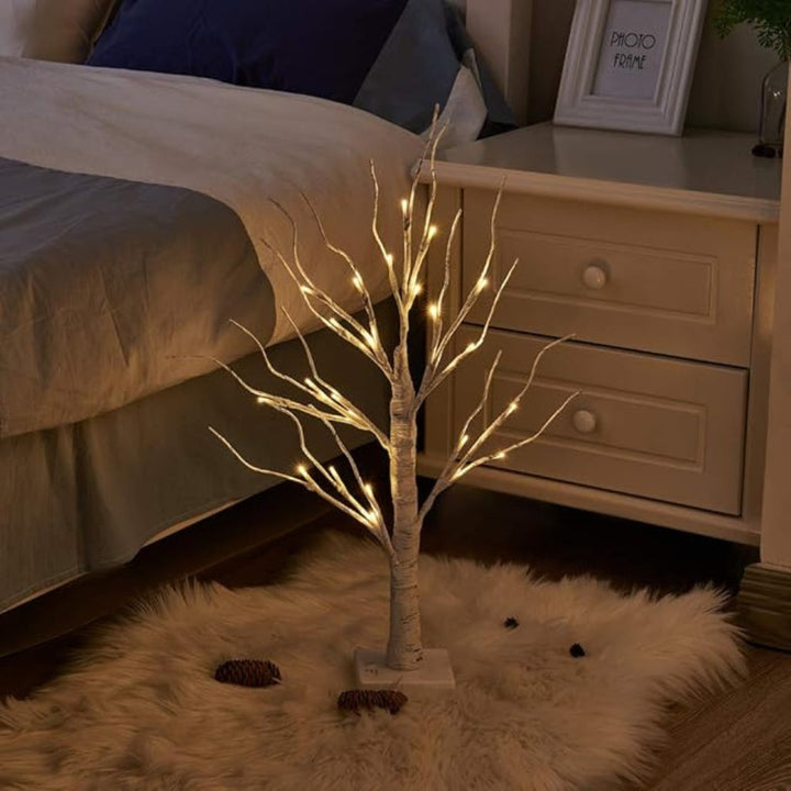LED Decorative Birch Trees (Set of 2)