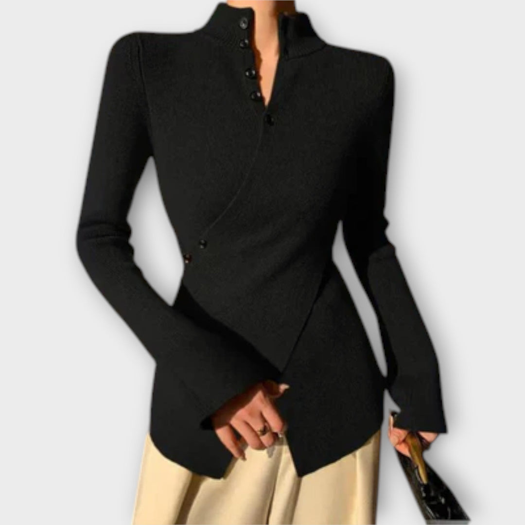 Michiko – Elegant Slim-Fit Knit Top