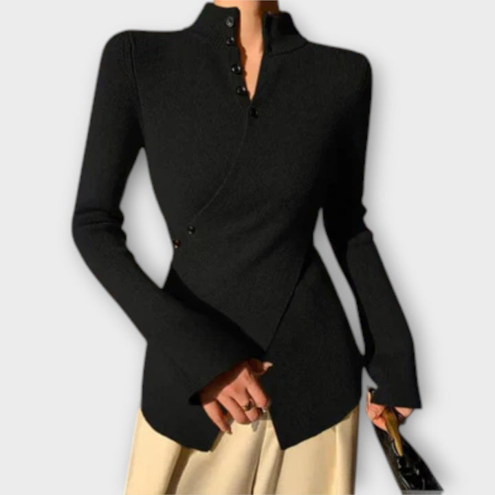 Michiko – Elegant Slim-Fit Knit Top