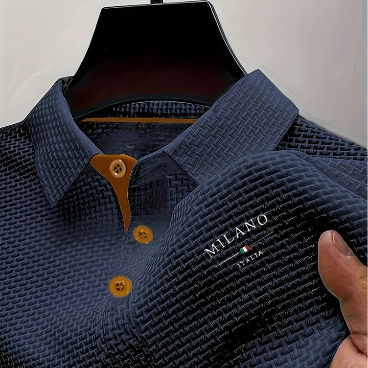Milano – Men's Textured-Pattern Polo Shirt
