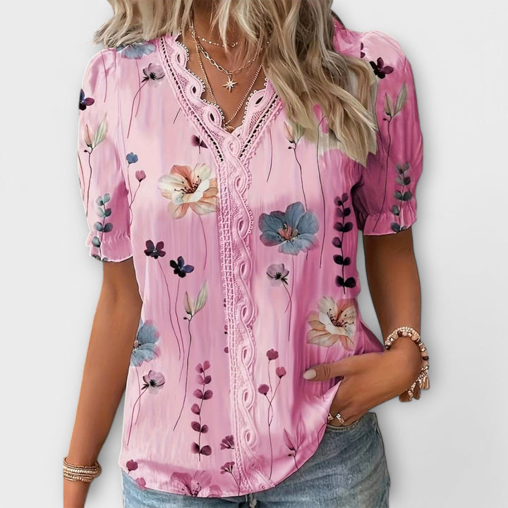 Aoibhinn – Blouse with V-Neck