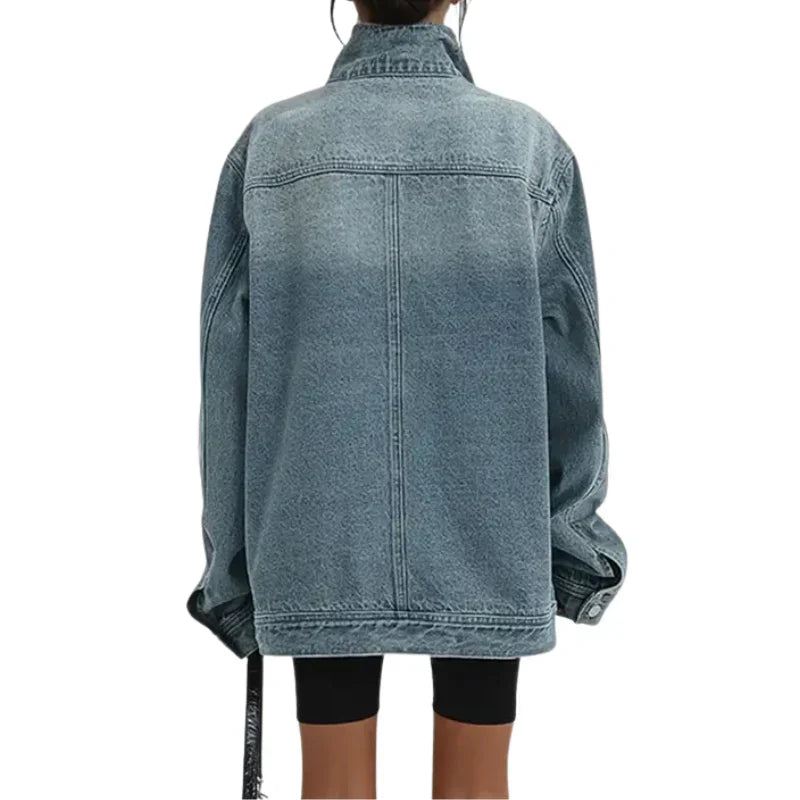 Kiara – Asymmetric Urban Denim Jacket