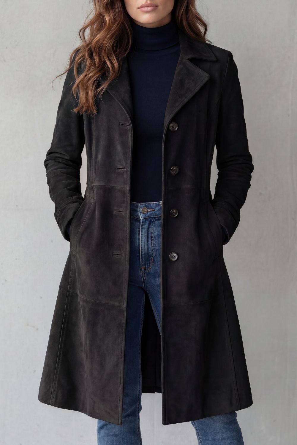 Ciara – Long Velour Coat