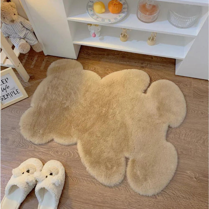 Fluffy Teddy Bear Rug – White