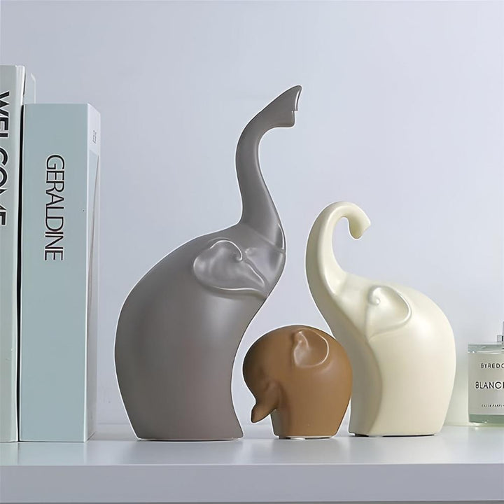 Ceramic Elephant Figurines (Family)
