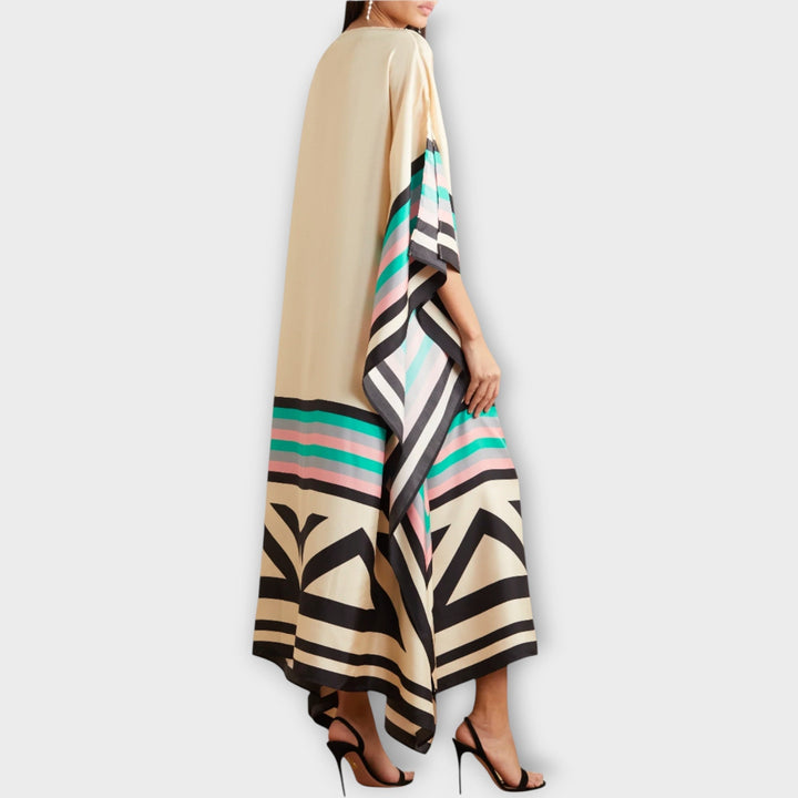 Saoirse – Kaftan with Linear Pattern