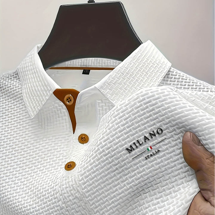 Milano – Men's Textured-Pattern Polo Shirt