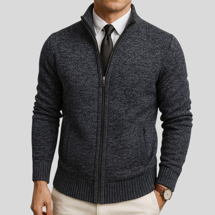 Declan – Cardigan with Zip Fastening