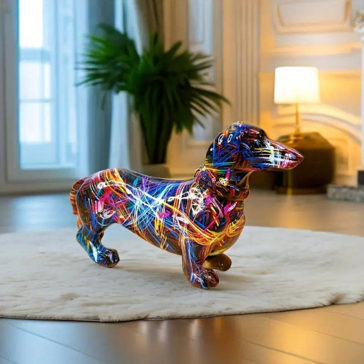 Graffiti Dachshund Figurine