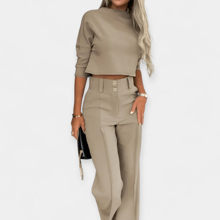 Niamh – Crop Top and Trousers Set