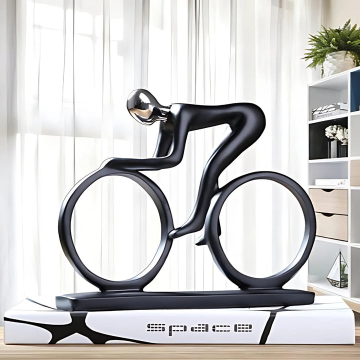 Black Cyclist Figurine