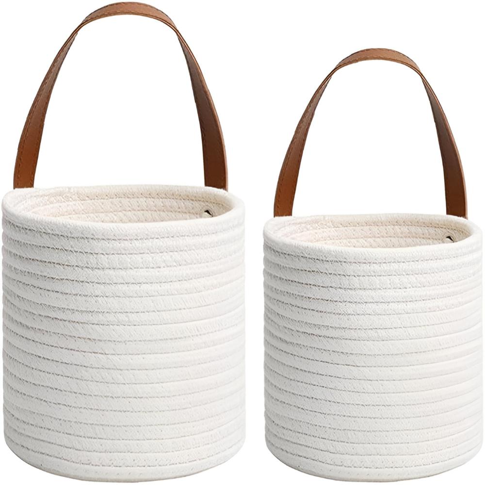 Hanging Cotton Storage Basket (Set of 2)