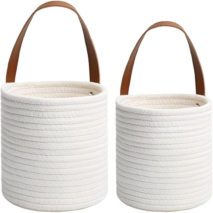 Hanging Cotton Storage Basket (Set of 2)