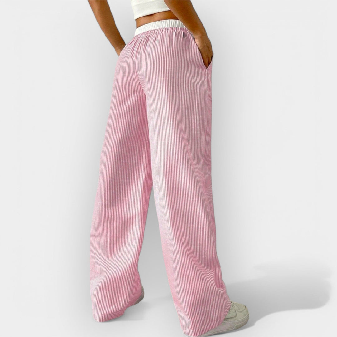 Órla – Striped Wide-Leg Trousers
