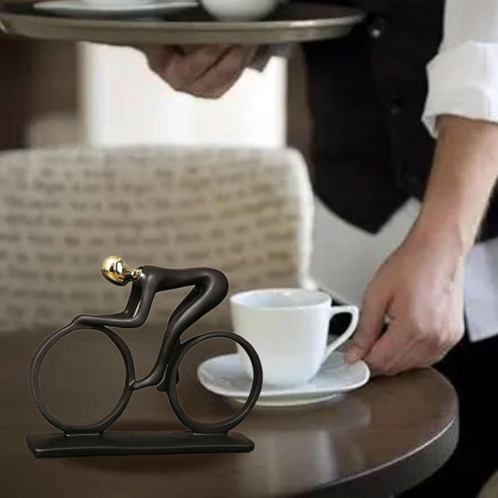 Black Cyclist Figurine