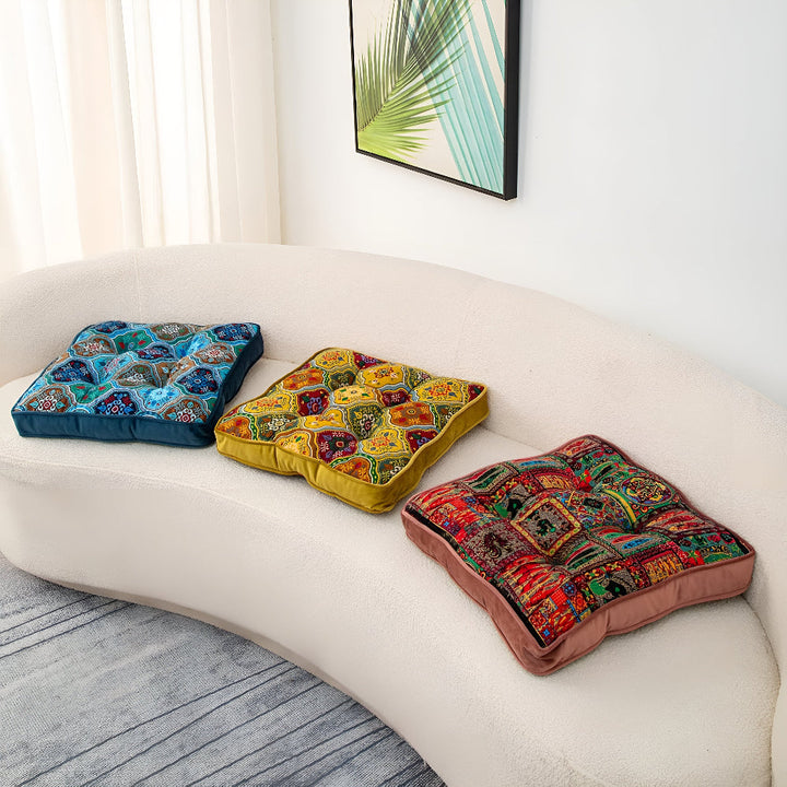 Ethnic-Style Floor Cushion