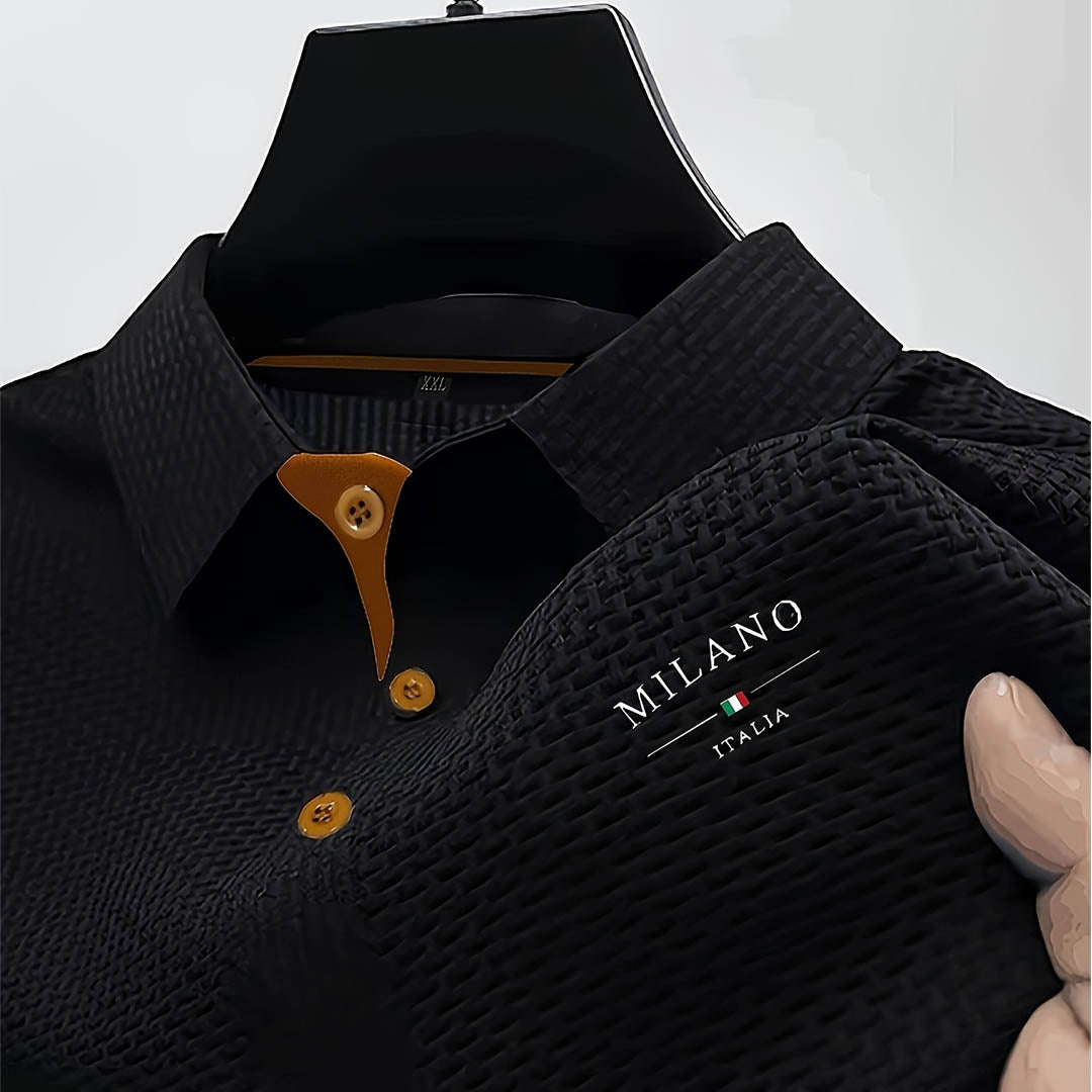 Milano – Men's Textured-Pattern Polo Shirt