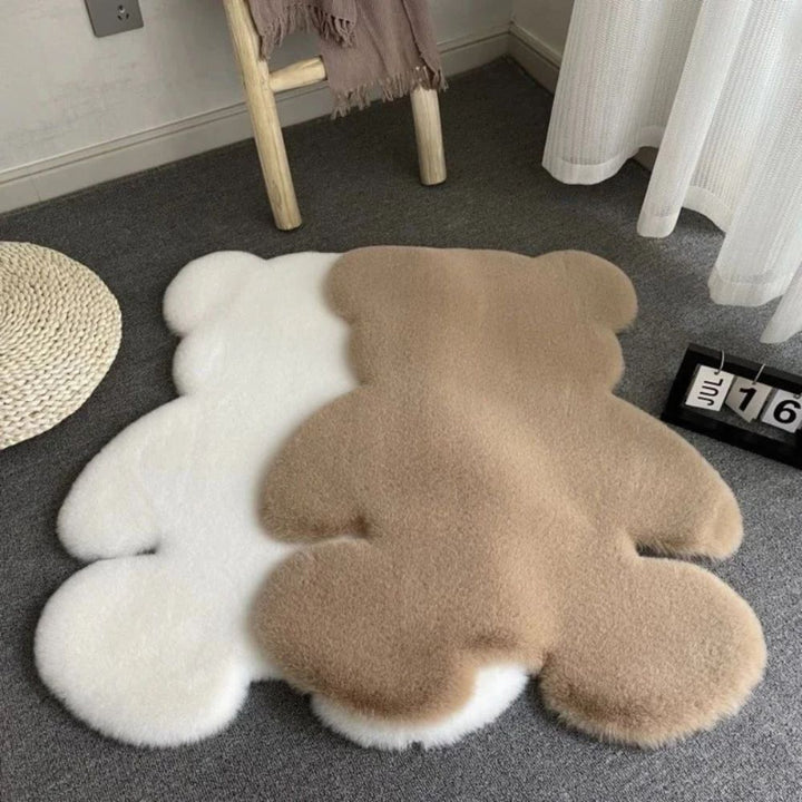 Fluffy Teddy Bear Rug – White