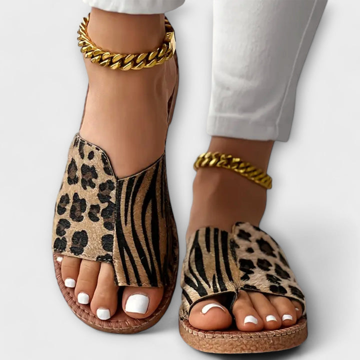 Aoife – Elegant Animal-Print Sandals