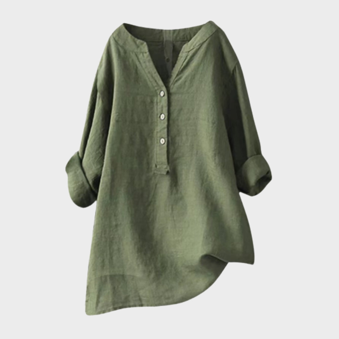 Nina – Sheer Button-Up Shirt