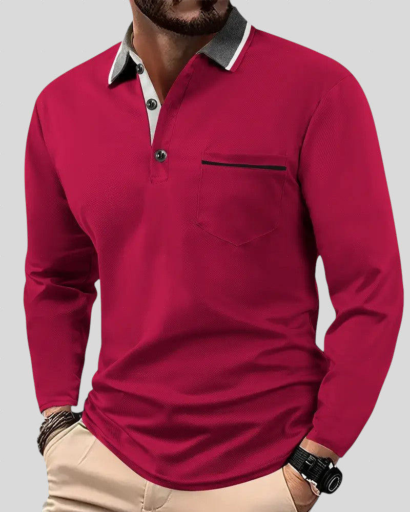 Eoin – Classic Long-Sleeve Polo Shirt