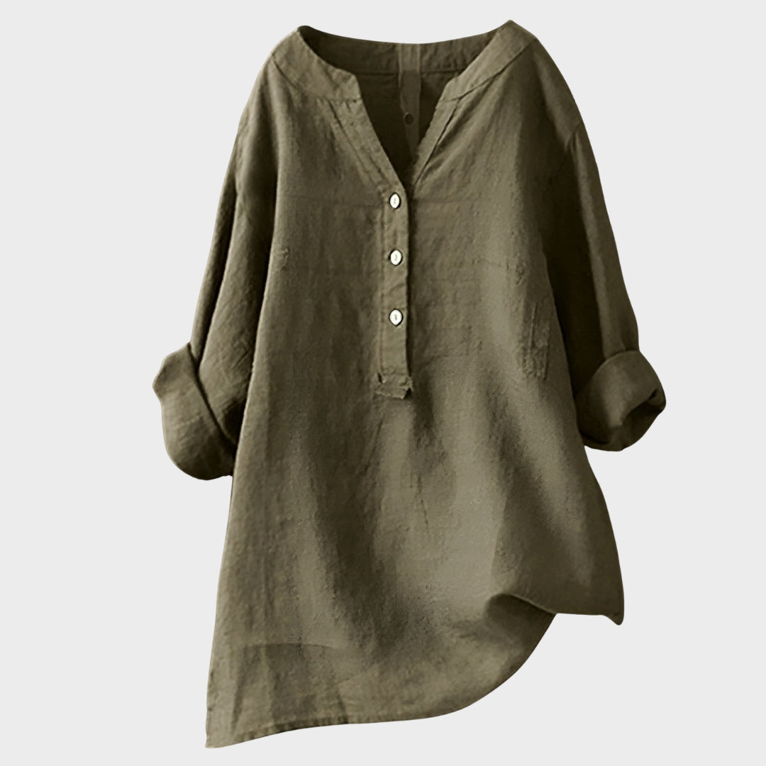 Nina – Sheer Button-Up Shirt