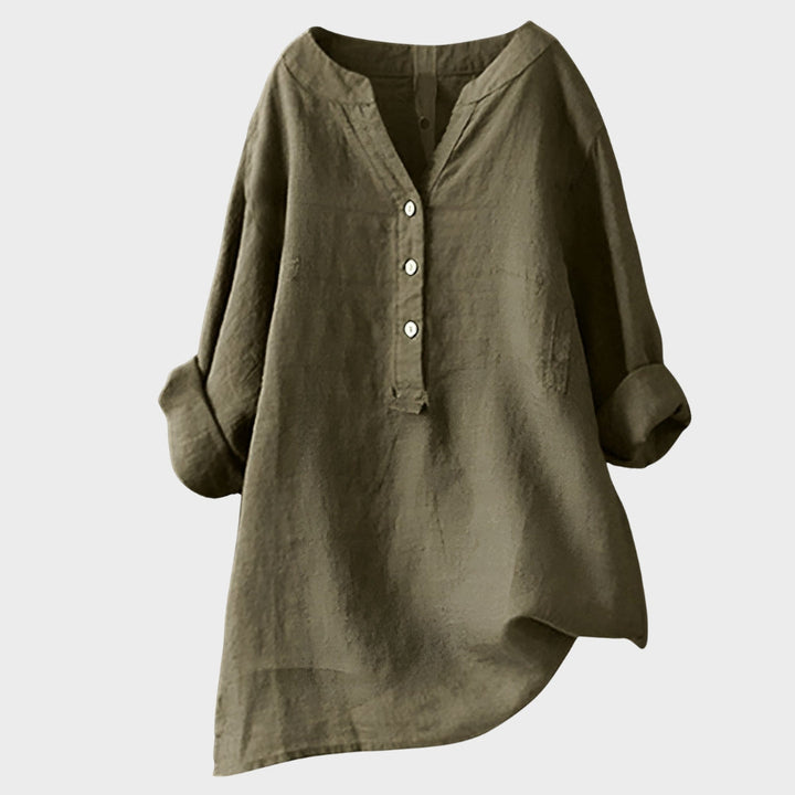 Nina – Sheer Button-Up Shirt