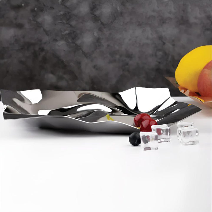 Silver Stainless Steel Decorative Tray