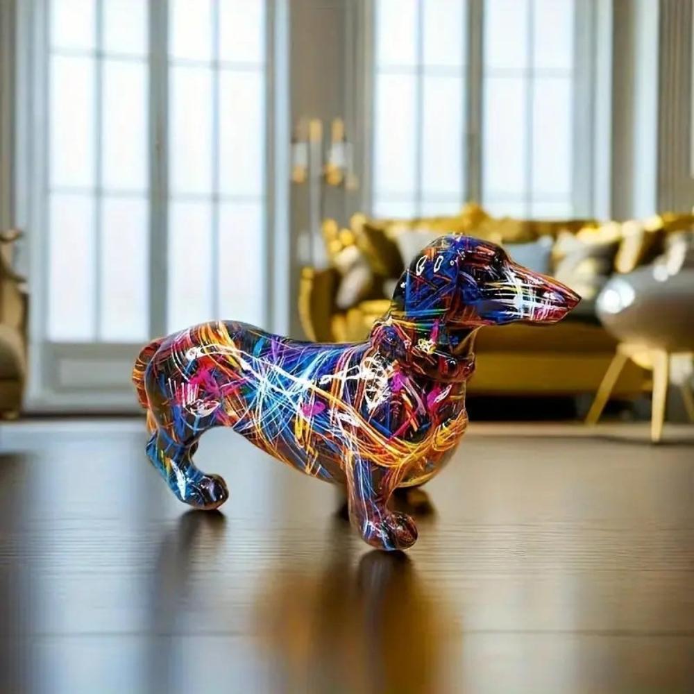 Graffiti Dachshund Figurine