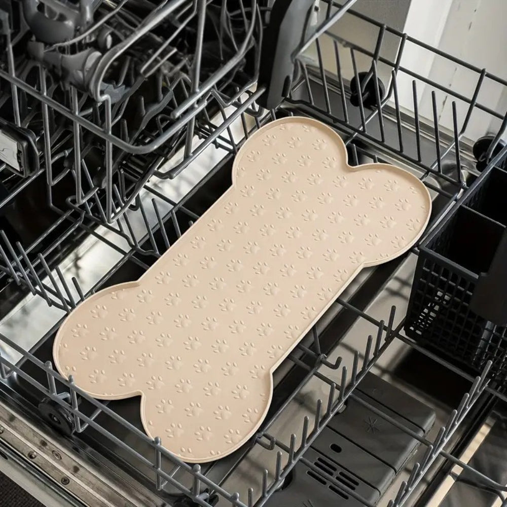 Bone-Shaped Silicone Pet Bowl Mat