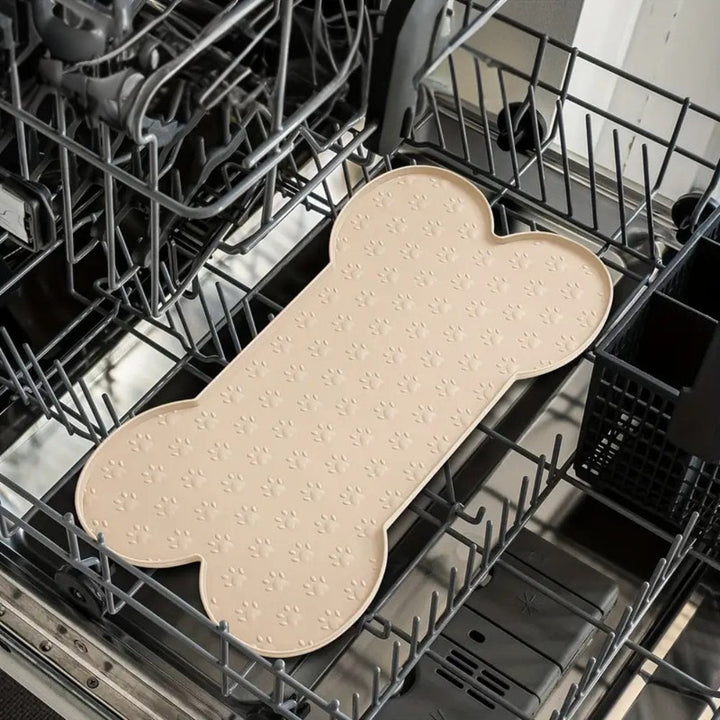 Bone-Shaped Silicone Pet Bowl Mat